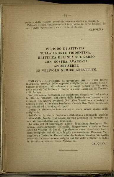 Il diario della nostra guerra : bollettini ufficiali dell'esercito e della marina